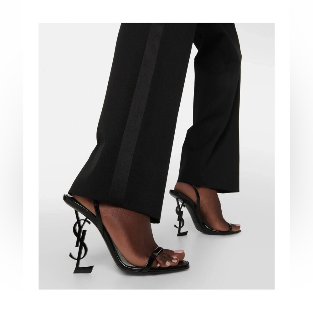 Saint Laurent Black Opyum open toe heels !👌💥🔥